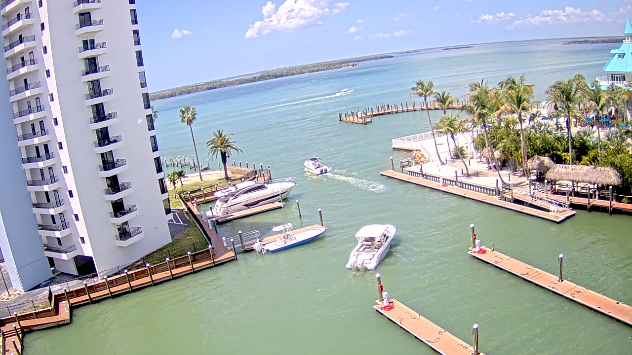Thumbnail for current weather camera view from Sanibel Harbour Yacht Club in Punta Rassa, Florida