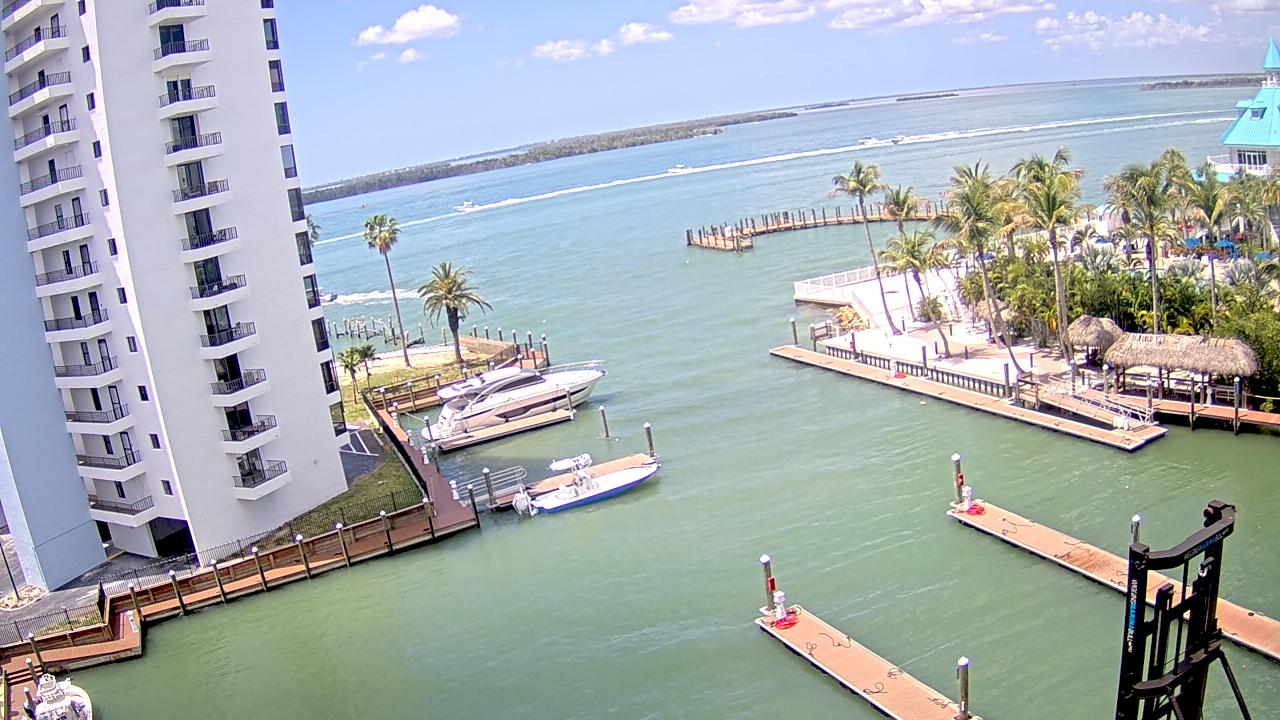 Thumbnail for current weather camera view from Sanibel Harbour Yacht Club in Punta Rassa, Florida