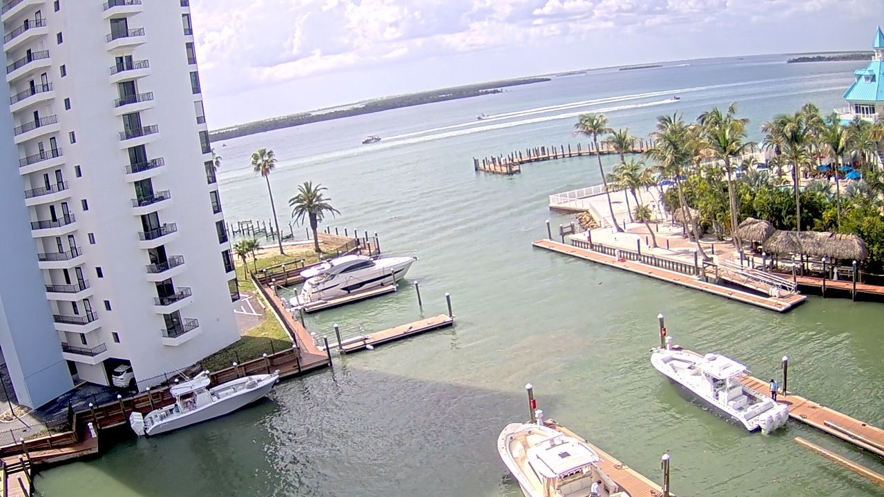 Thumbnail for current weather camera view from Sanibel Harbour Yacht Club in Punta Rassa, Florida