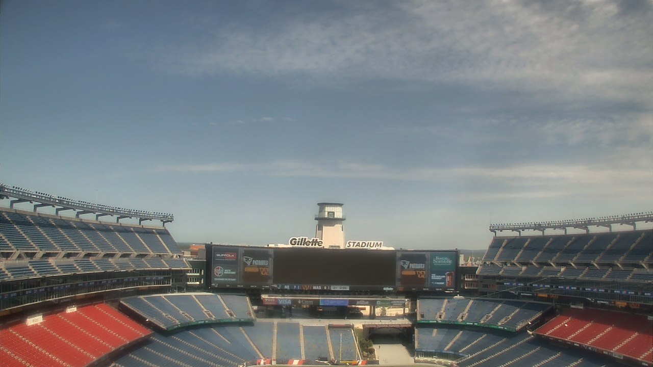 Thumbnail for current weather camera view from Gillette Stadium in Foxborough, Massachusetts