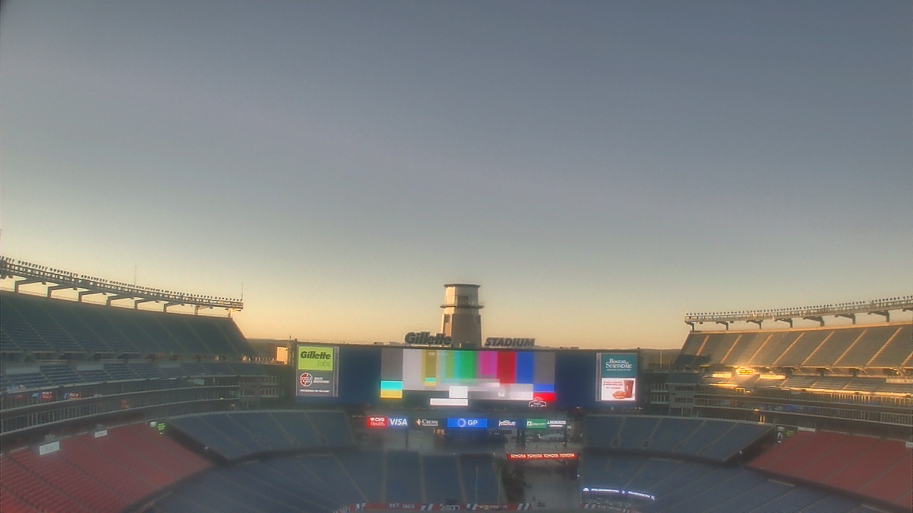 Thumbnail for current weather camera view from Gillette Stadium in Foxborough, Massachusetts