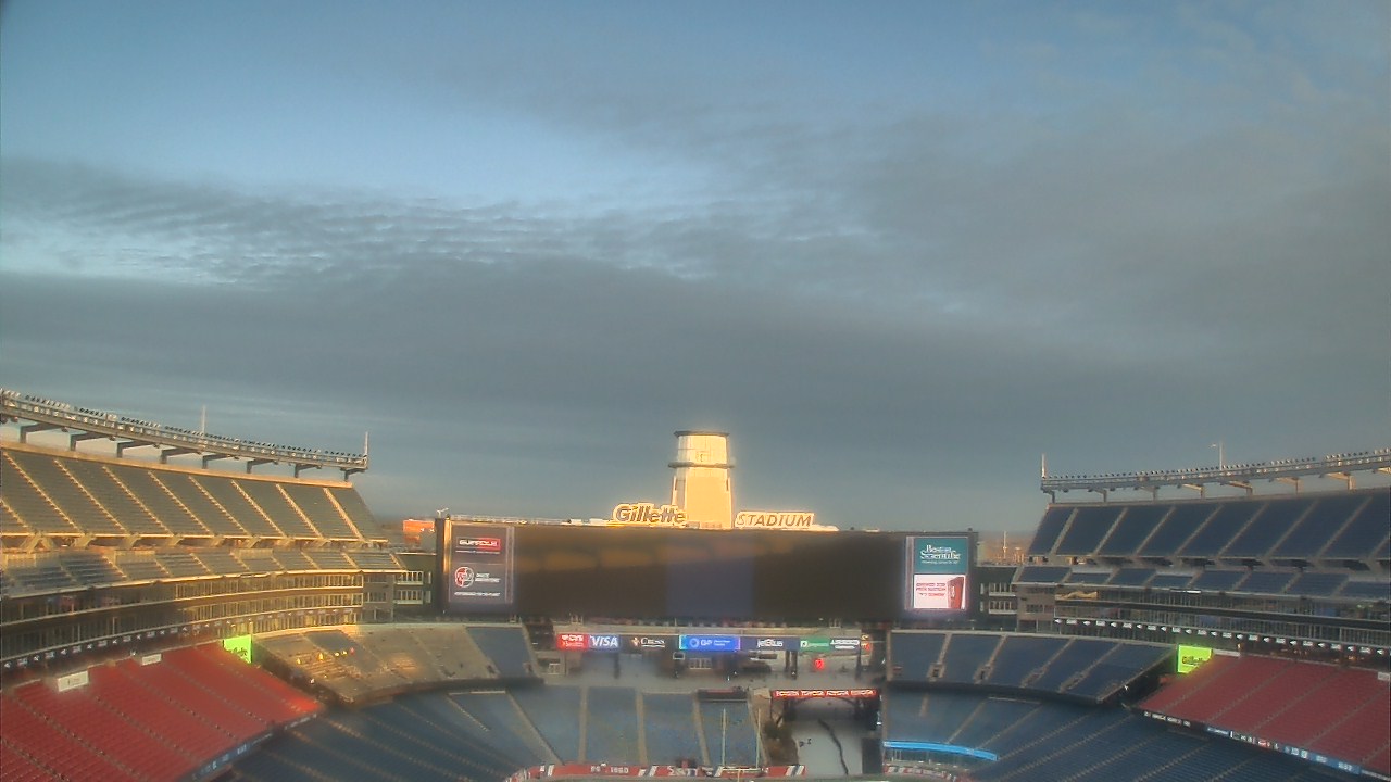 Thumbnail for current weather camera view from Gillette Stadium in Foxborough, Massachusetts