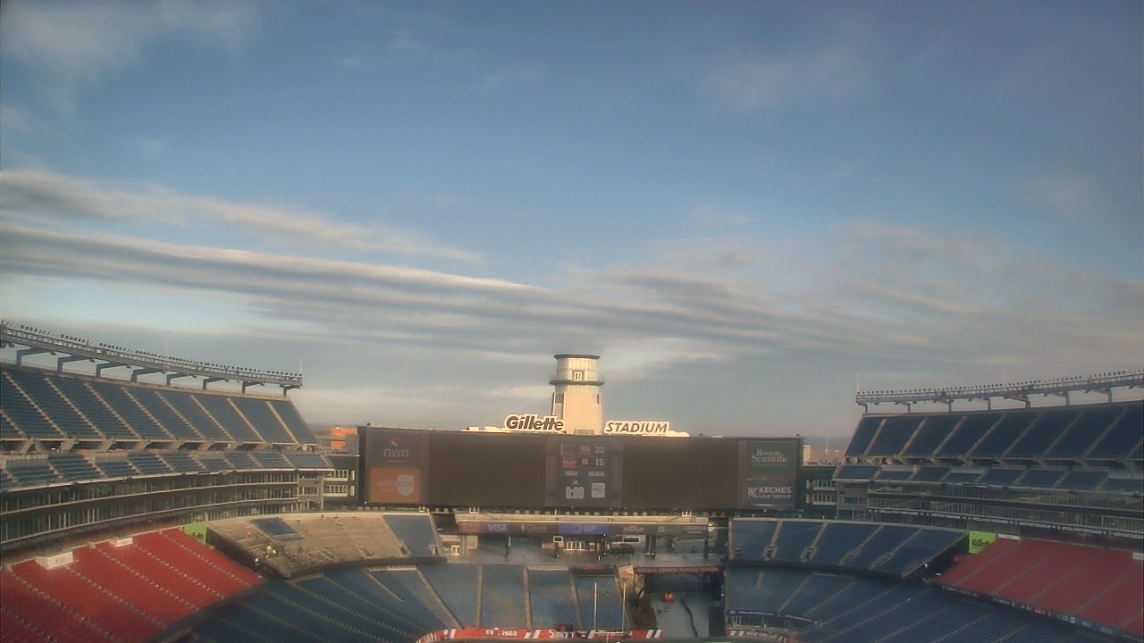 Thumbnail for current weather camera view from Gillette Stadium in Foxborough, Massachusetts