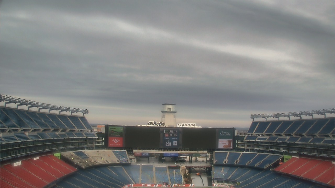Thumbnail for current weather camera view from Gillette Stadium in Foxborough, Massachusetts