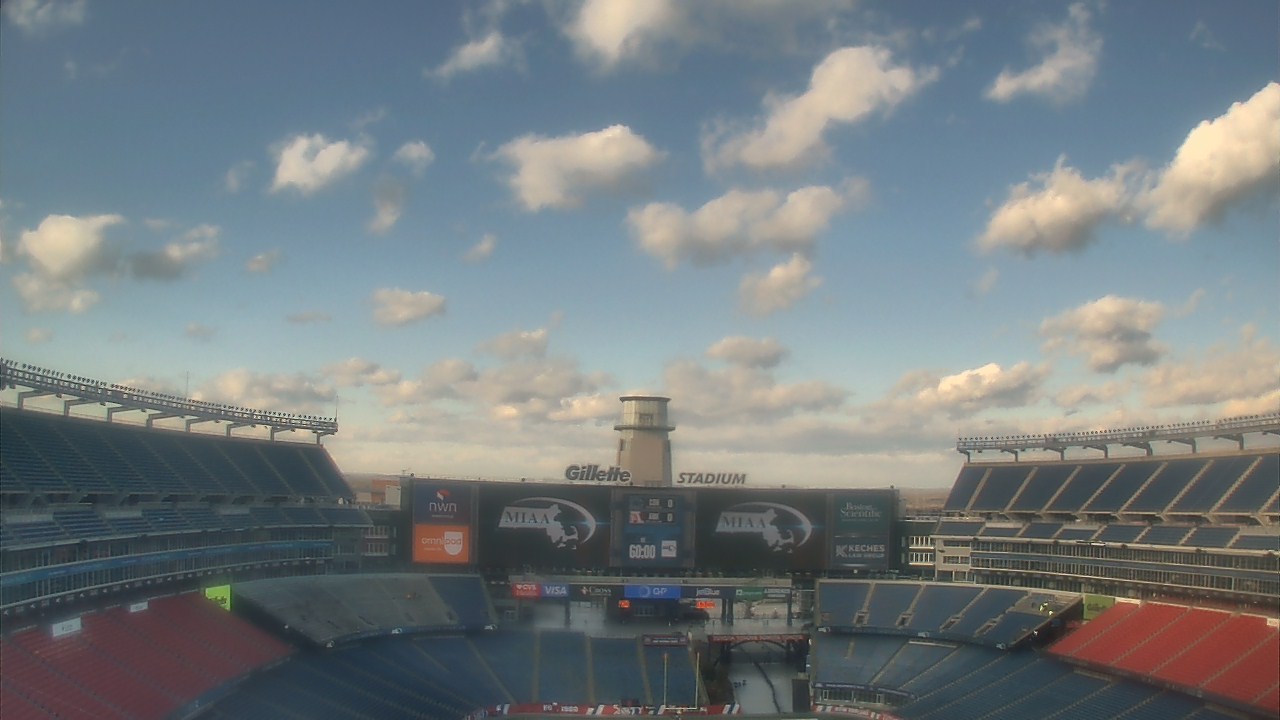 Thumbnail for current weather camera view from Gillette Stadium in Foxborough, Massachusetts