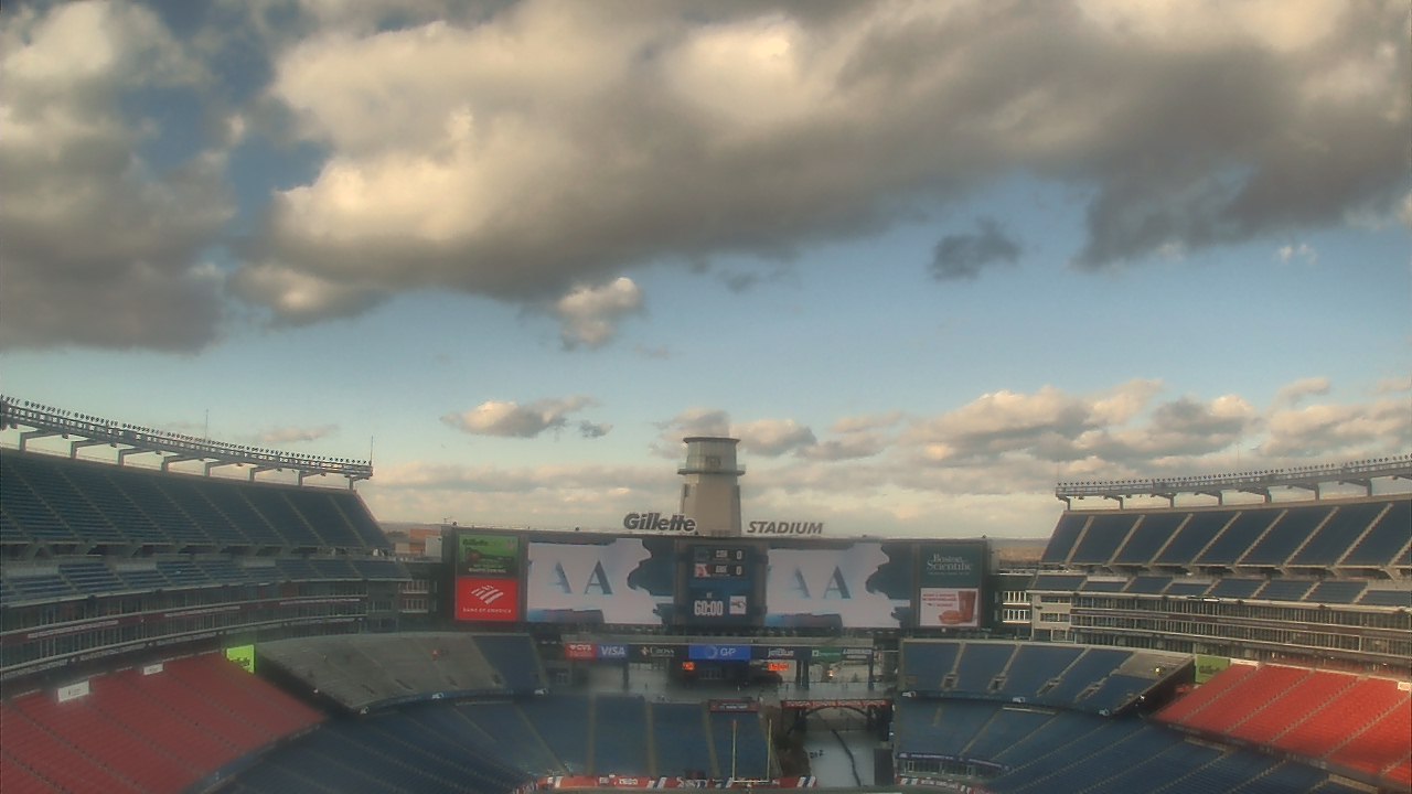 Thumbnail for current weather camera view from Gillette Stadium in Foxborough, Massachusetts