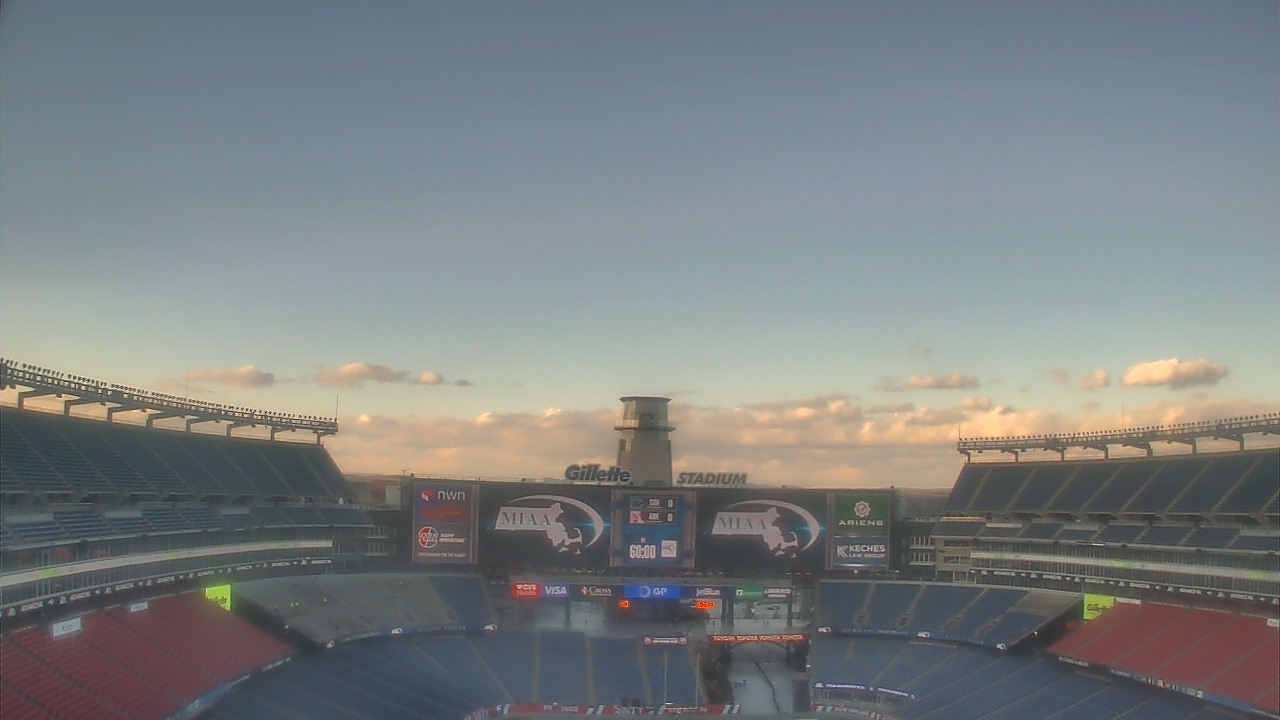 Thumbnail for current weather camera view from Gillette Stadium in Foxborough, Massachusetts