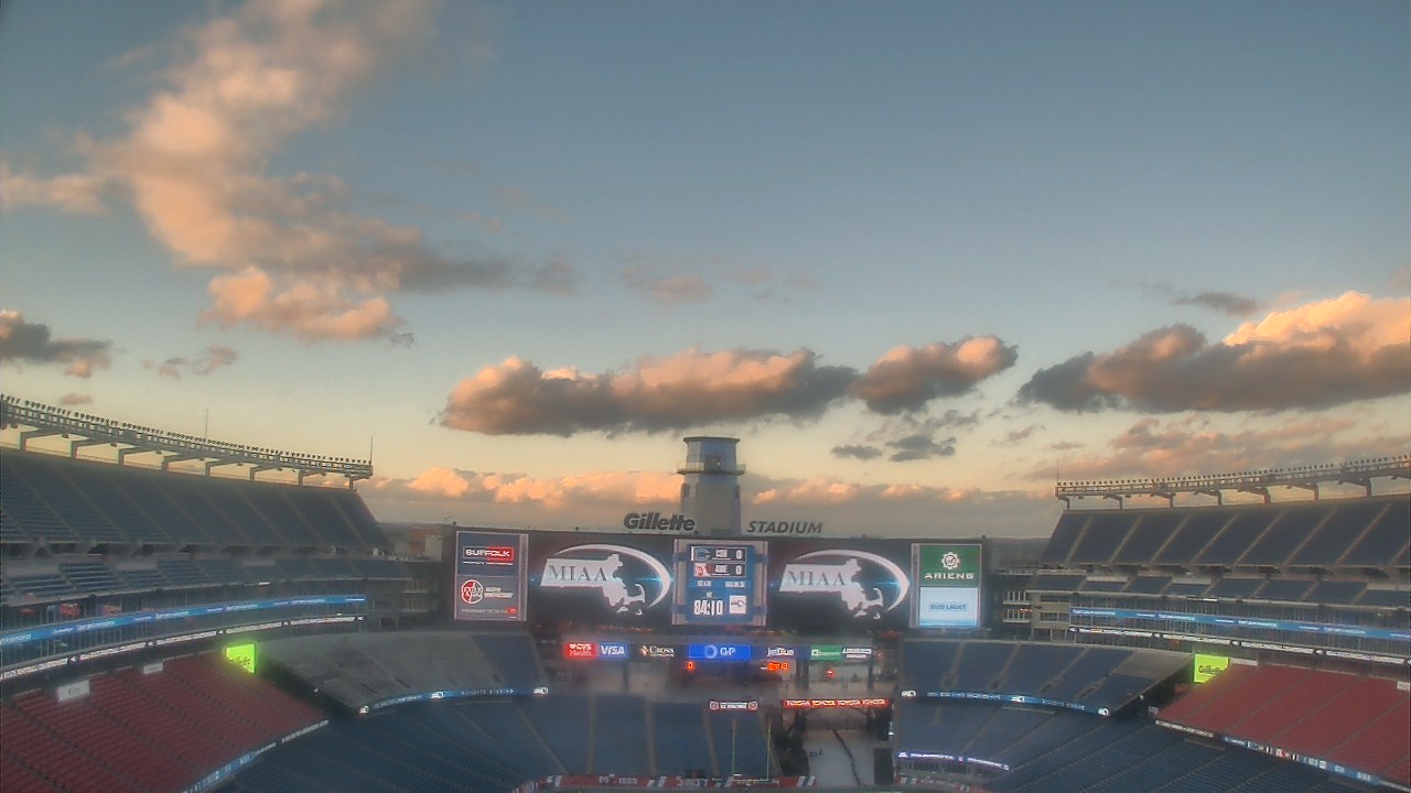 Thumbnail for current weather camera view from Gillette Stadium in Foxborough, Massachusetts