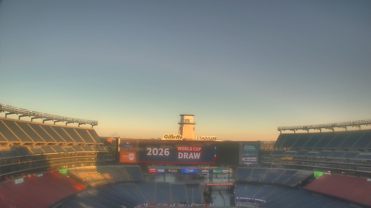 Thumbnail for current weather camera view from Gillette Stadium in Foxborough, Massachusetts