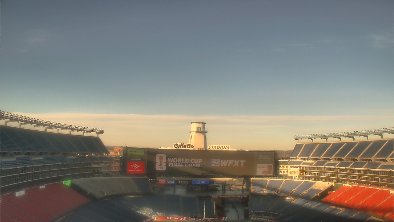Thumbnail for current weather camera view from Gillette Stadium in Foxborough, Massachusetts