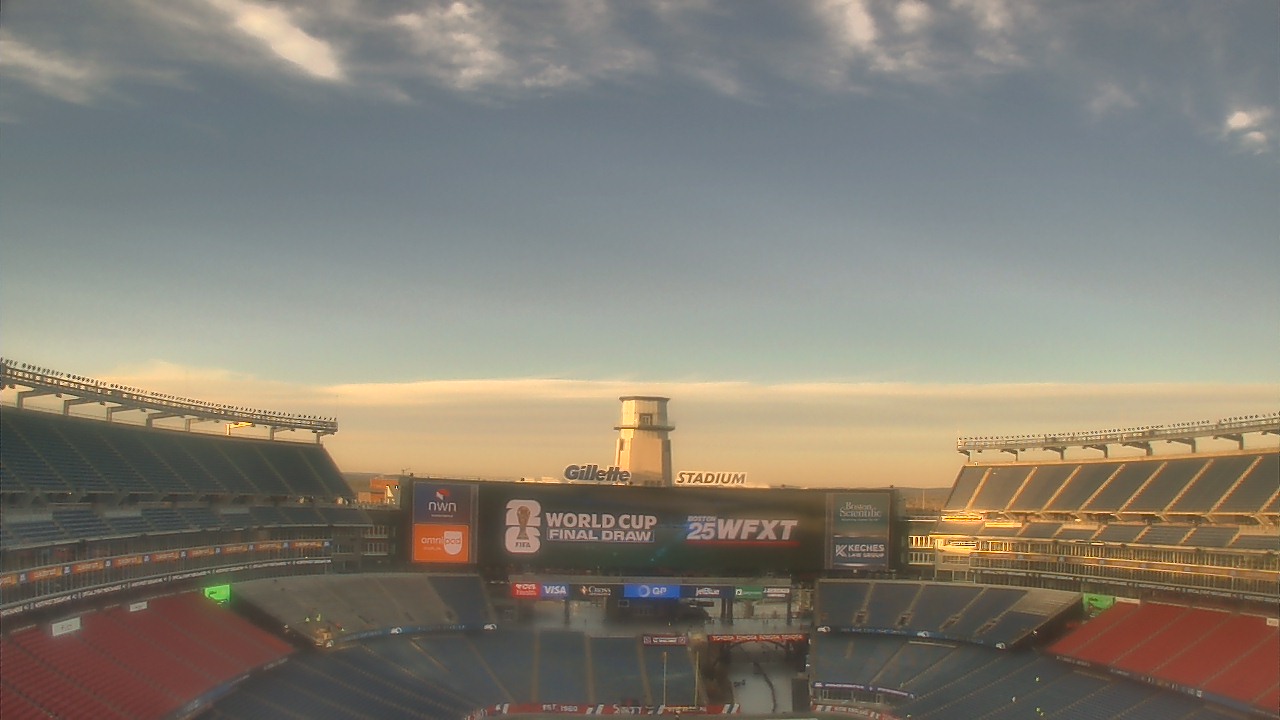 Thumbnail for current weather camera view from Gillette Stadium in Foxborough, Massachusetts