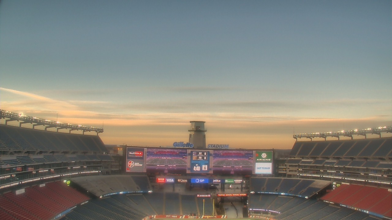 Thumbnail for current weather camera view from Gillette Stadium in Foxborough, Massachusetts