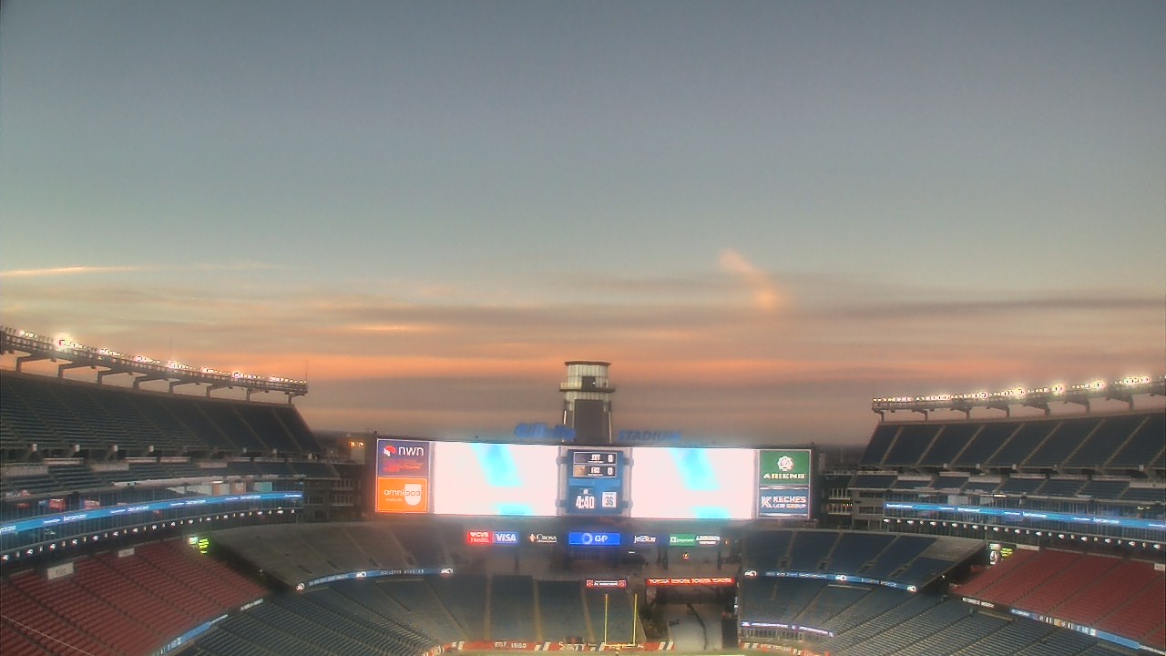 Thumbnail for current weather camera view from Gillette Stadium in Foxborough, Massachusetts