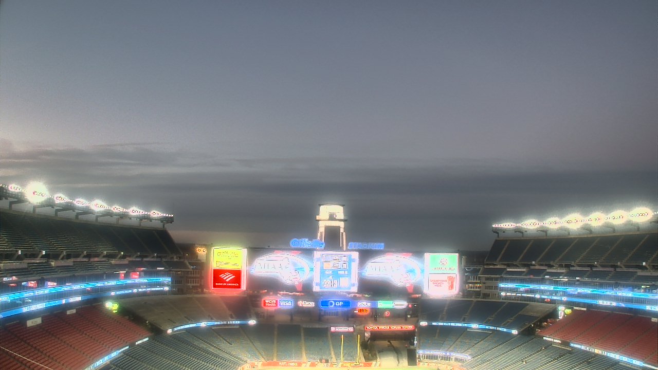 Thumbnail for current weather camera view from Gillette Stadium in Foxborough, Massachusetts