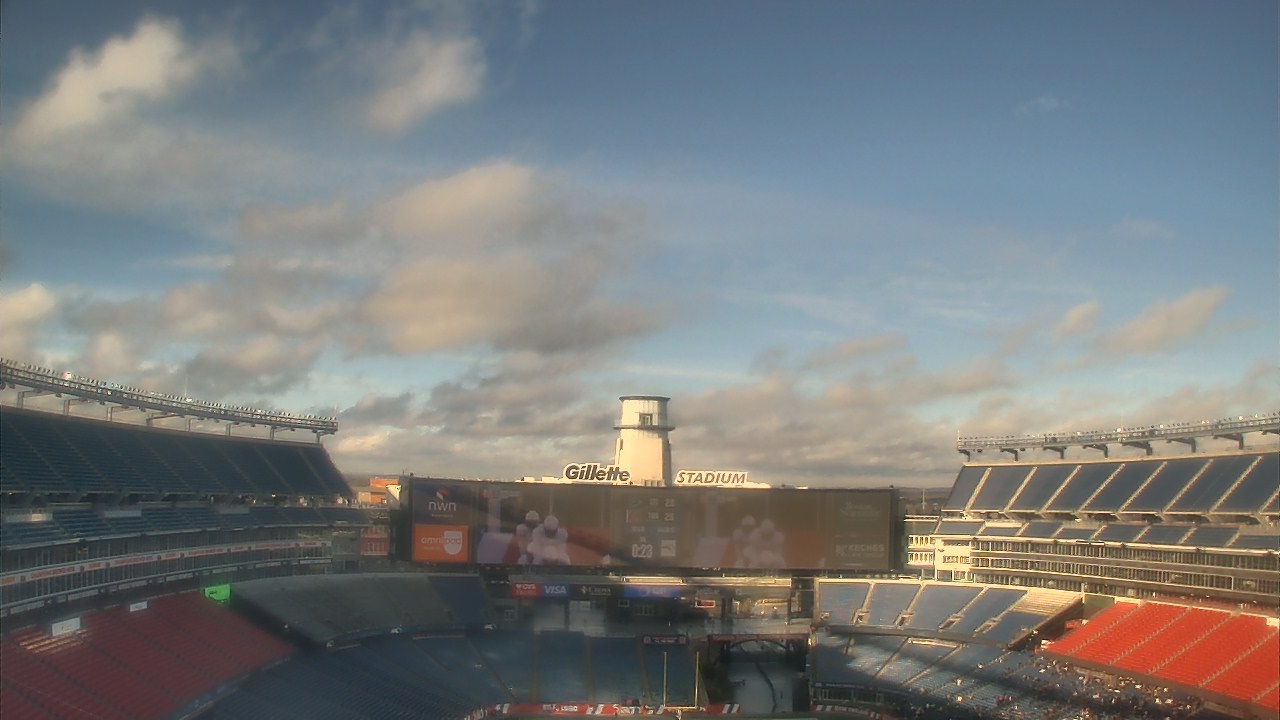 Thumbnail for current weather camera view from Gillette Stadium in Foxborough, Massachusetts