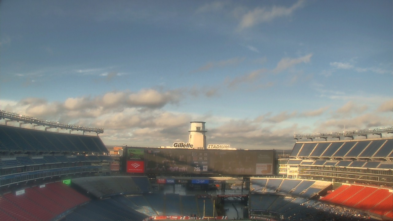 Thumbnail for current weather camera view from Gillette Stadium in Foxborough, Massachusetts