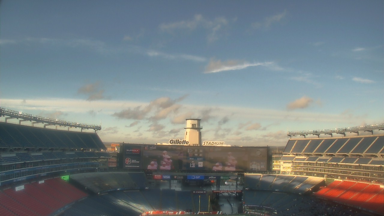 Thumbnail for current weather camera view from Gillette Stadium in Foxborough, Massachusetts
