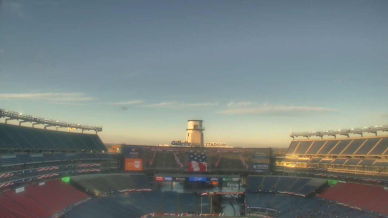 Thumbnail for current weather camera view from Gillette Stadium in Foxborough, Massachusetts