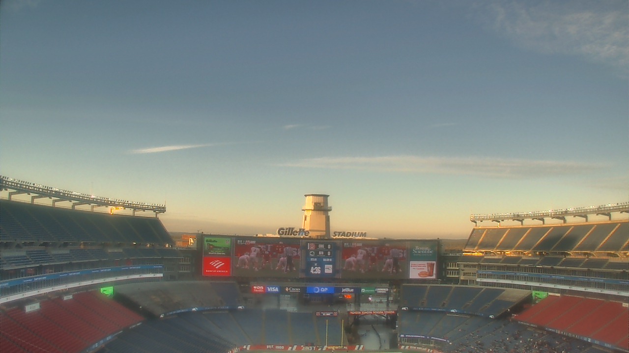 Thumbnail for current weather camera view from Gillette Stadium in Foxborough, Massachusetts