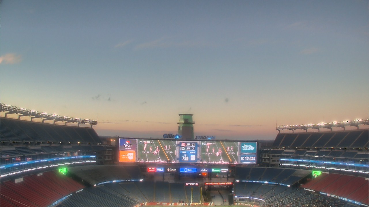 Thumbnail for current weather camera view from Gillette Stadium in Foxborough, Massachusetts
