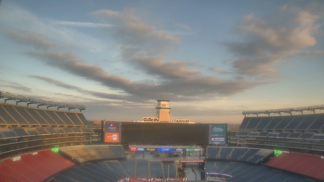 Thumbnail for current weather camera view from Gillette Stadium in Foxborough, Massachusetts