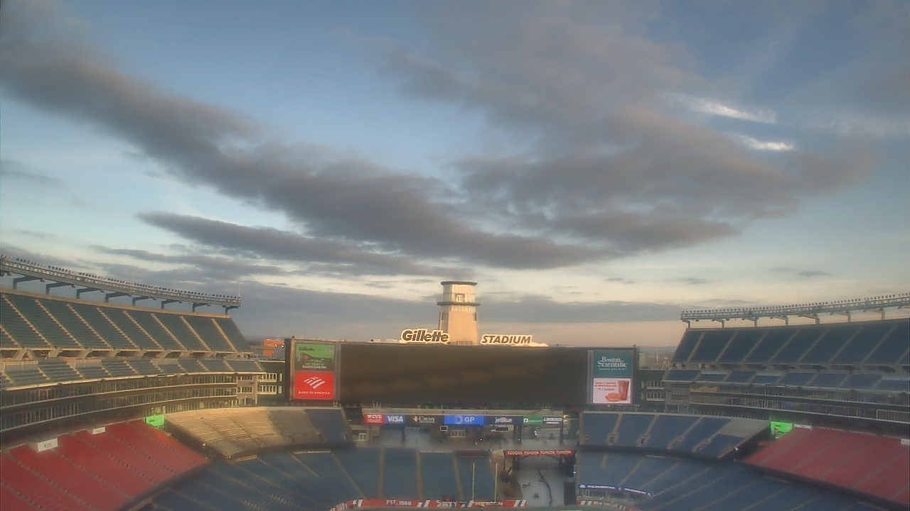 Thumbnail for current weather camera view from Gillette Stadium in Foxborough, Massachusetts
