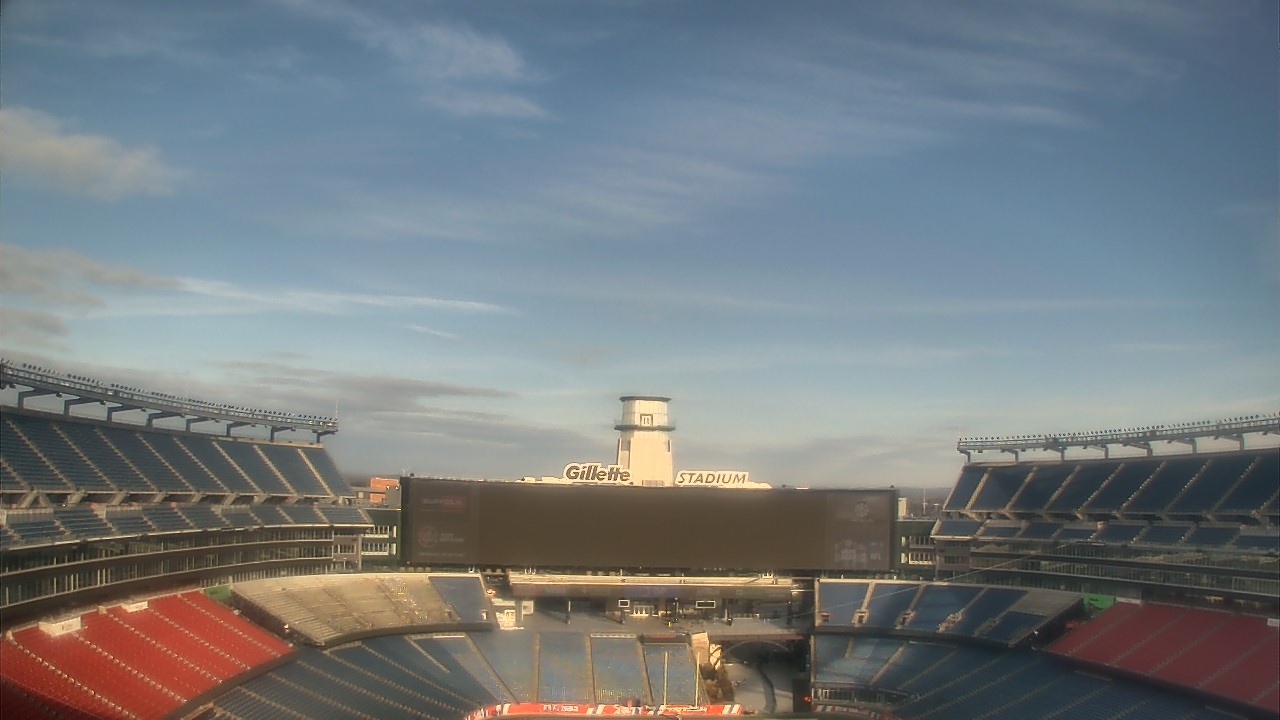 Thumbnail for current weather camera view from Gillette Stadium in Foxborough, Massachusetts