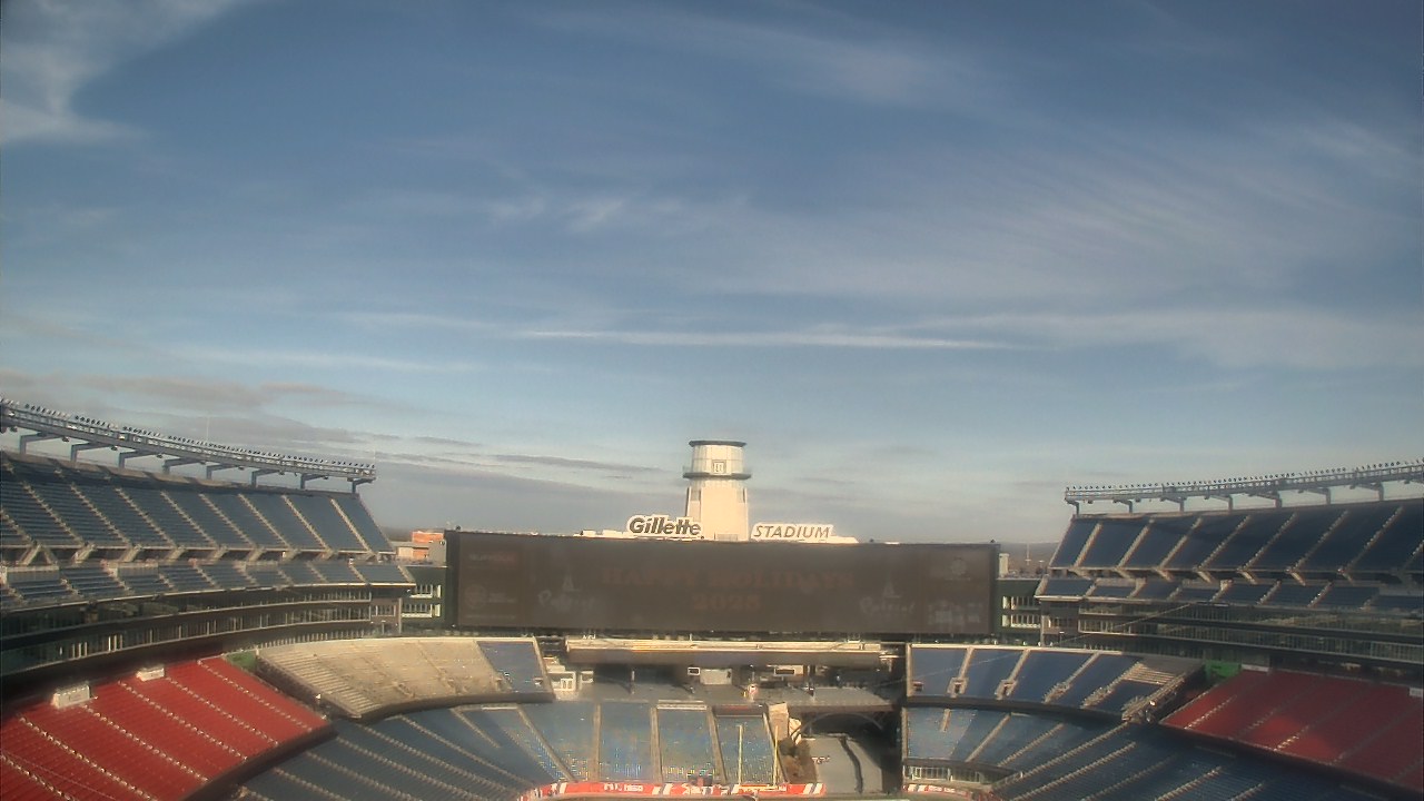 Thumbnail for current weather camera view from Gillette Stadium in Foxborough, Massachusetts
