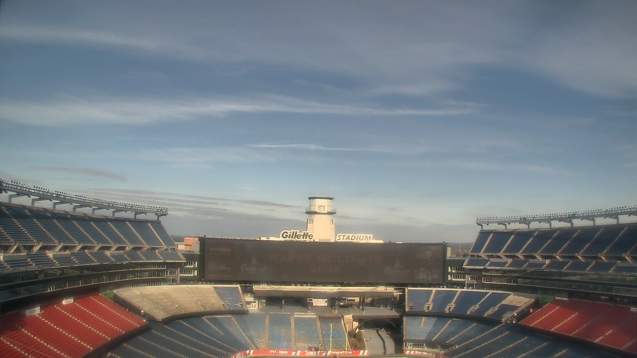 Thumbnail for current weather camera view from Gillette Stadium in Foxborough, Massachusetts