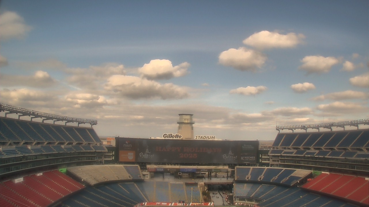 Thumbnail for current weather camera view from Gillette Stadium in Foxborough, Massachusetts