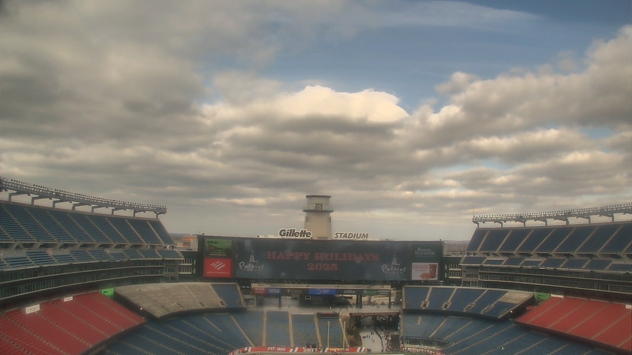 Thumbnail for current weather camera view from Gillette Stadium in Foxborough, Massachusetts