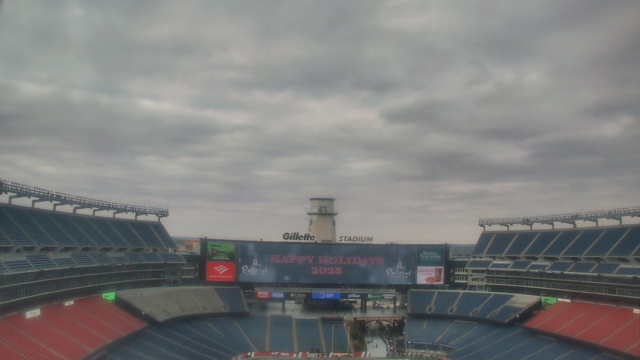 Thumbnail for current weather camera view from Gillette Stadium in Foxborough, Massachusetts