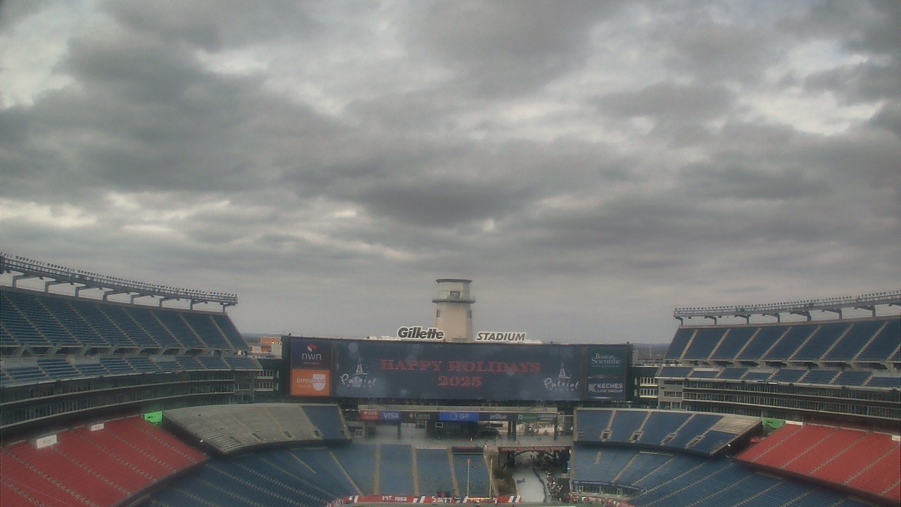 Thumbnail for current weather camera view from Gillette Stadium in Foxborough, Massachusetts