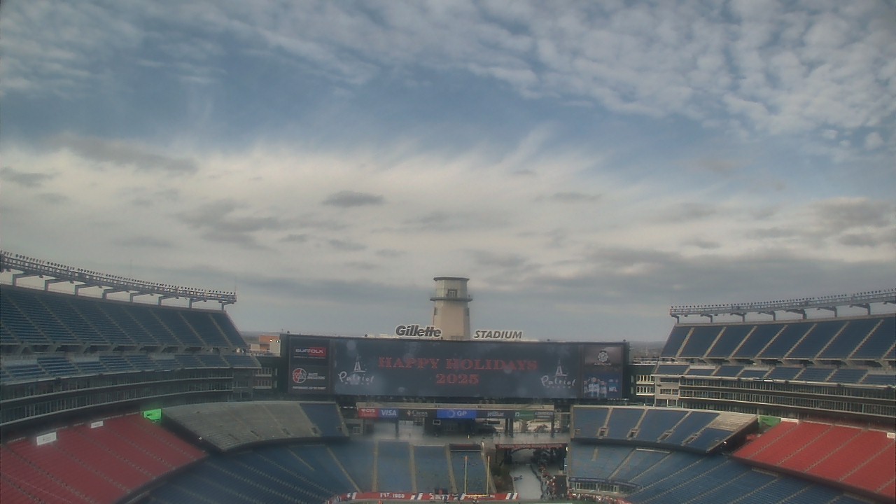 Thumbnail for current weather camera view from Gillette Stadium in Foxborough, Massachusetts