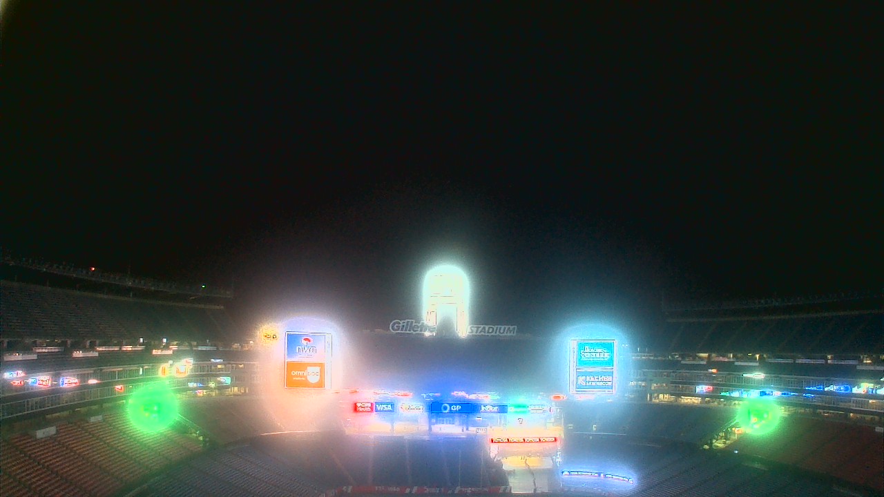 Thumbnail for current weather camera view from Gillette Stadium in Foxborough, Massachusetts