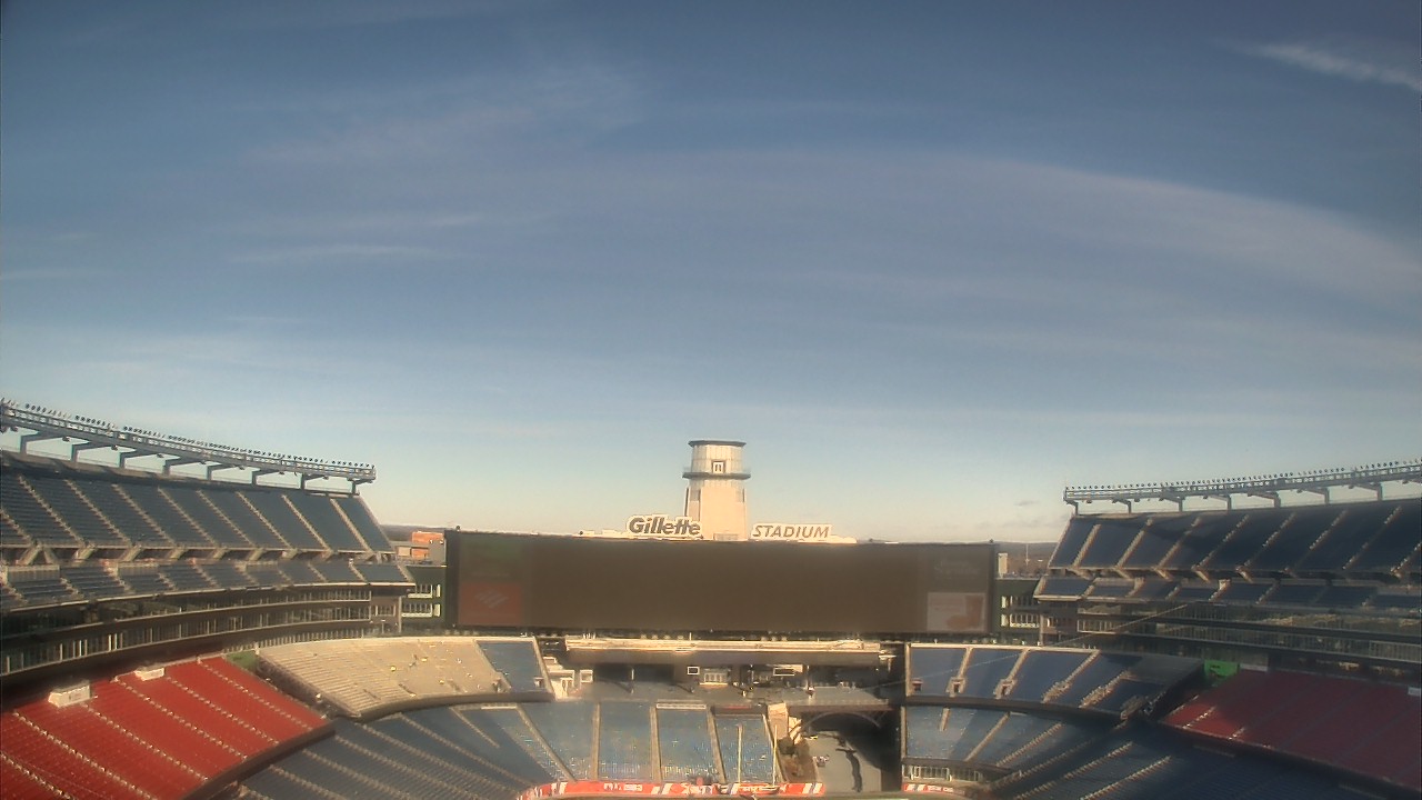 Thumbnail for current weather camera view from Gillette Stadium in Foxborough, Massachusetts