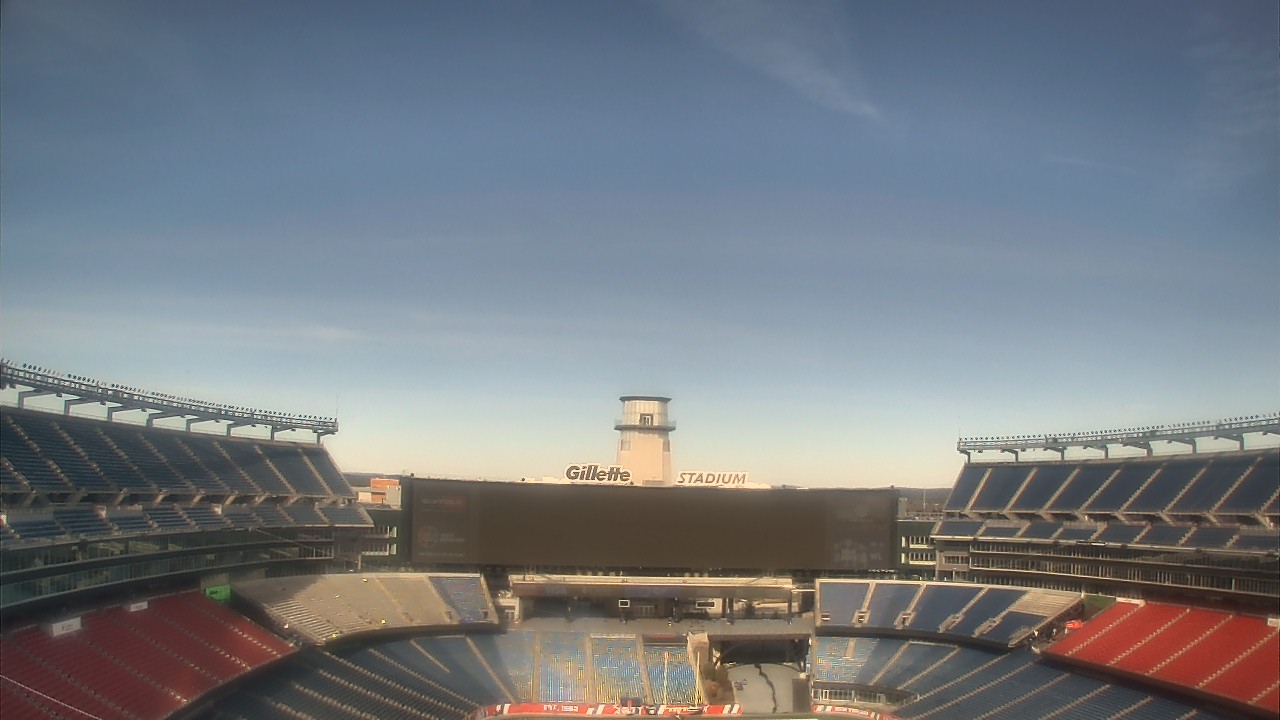 Thumbnail for current weather camera view from Gillette Stadium in Foxborough, Massachusetts