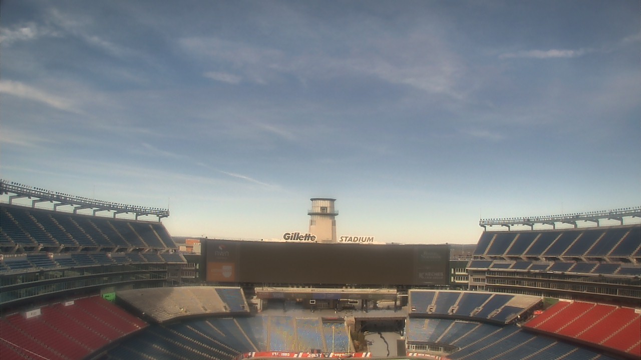 Thumbnail for current weather camera view from Gillette Stadium in Foxborough, Massachusetts