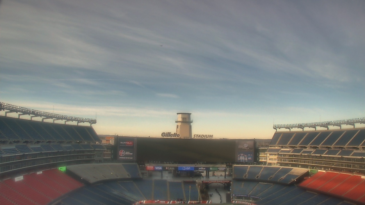 Thumbnail for current weather camera view from Gillette Stadium in Foxborough, Massachusetts