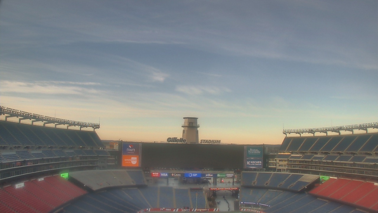 Thumbnail for current weather camera view from Gillette Stadium in Foxborough, Massachusetts