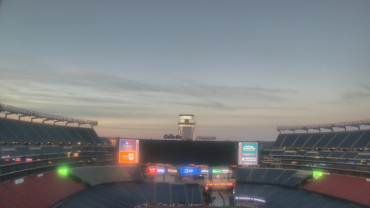 Thumbnail for current weather camera view from Gillette Stadium in Foxborough, Massachusetts