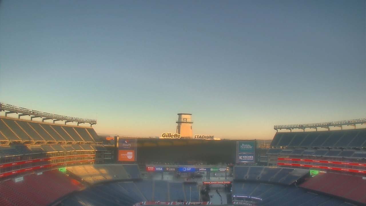 Thumbnail for current weather camera view from Gillette Stadium in Foxborough, Massachusetts
