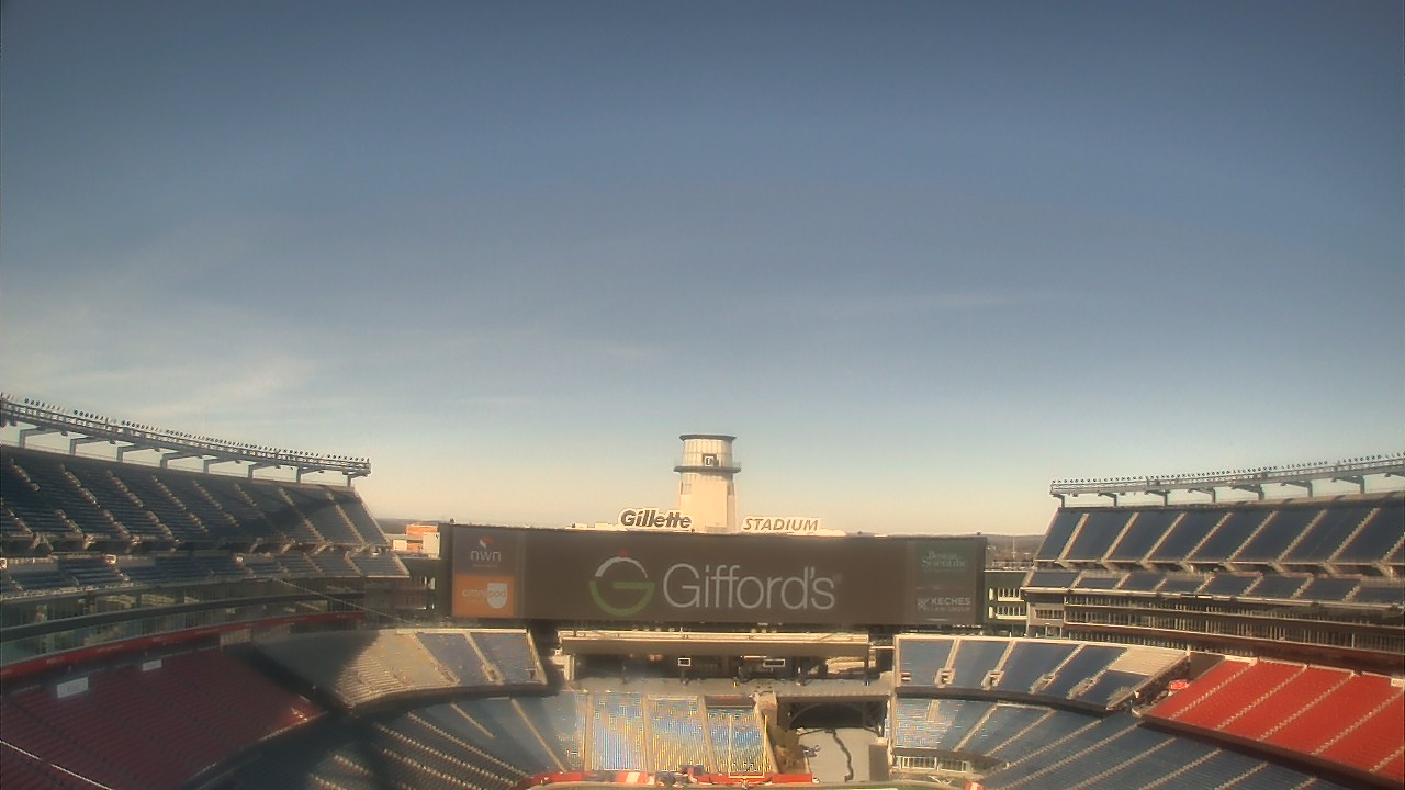 Thumbnail for current weather camera view from Gillette Stadium in Foxborough, Massachusetts