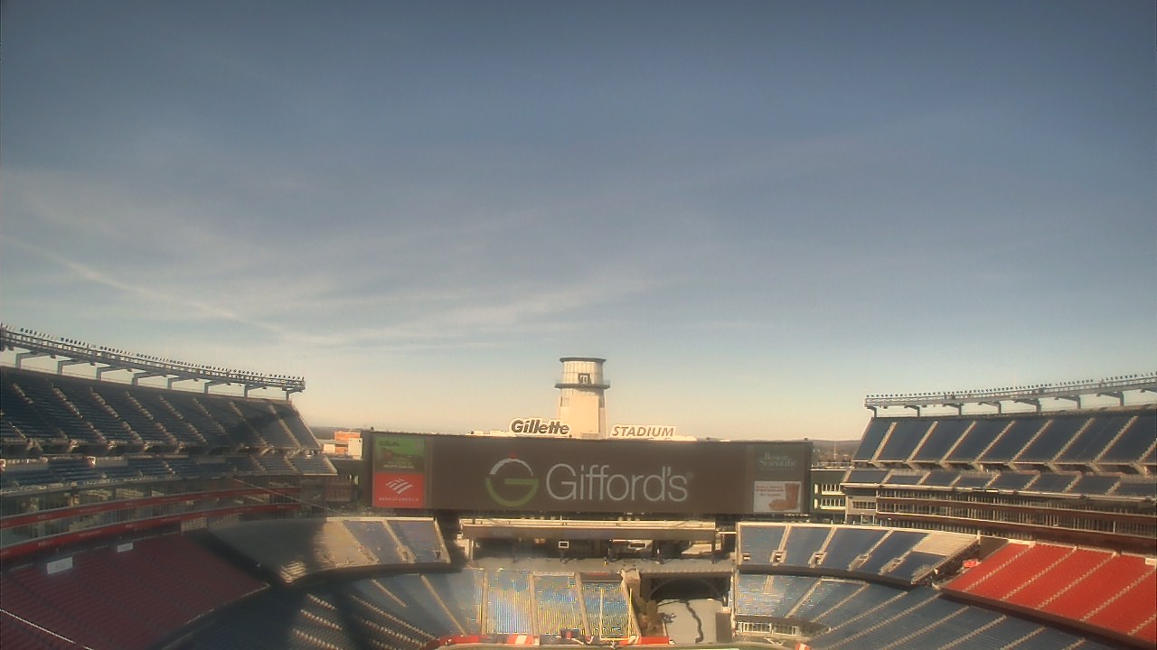 Thumbnail for current weather camera view from Gillette Stadium in Foxborough, Massachusetts