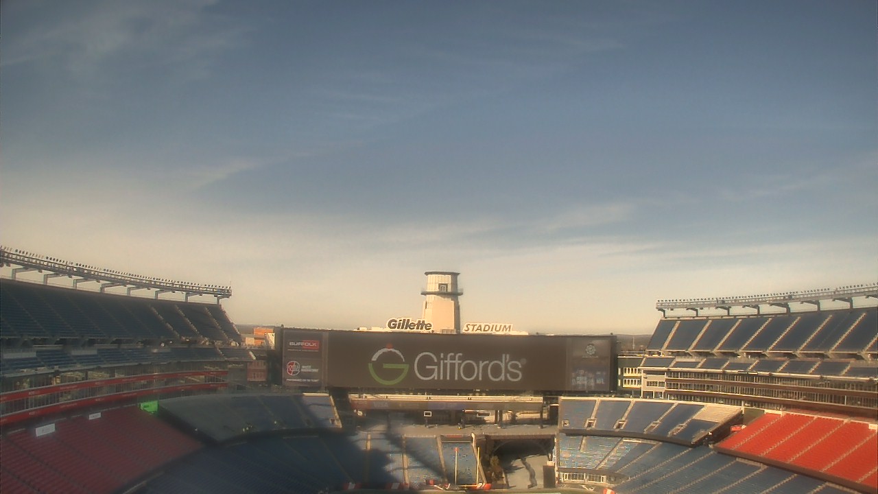 Thumbnail for current weather camera view from Gillette Stadium in Foxborough, Massachusetts