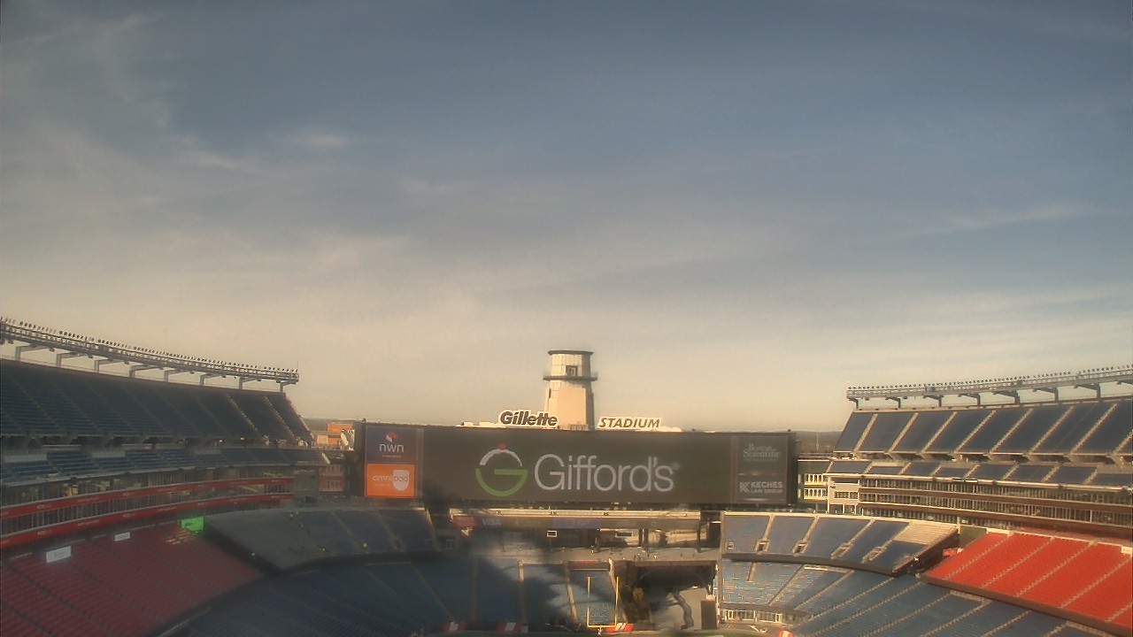 Thumbnail for current weather camera view from Gillette Stadium in Foxborough, Massachusetts