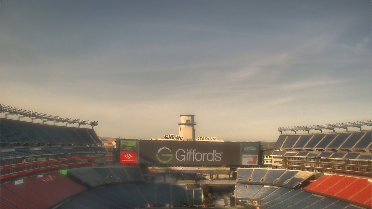 Thumbnail for current weather camera view from Gillette Stadium in Foxborough, Massachusetts