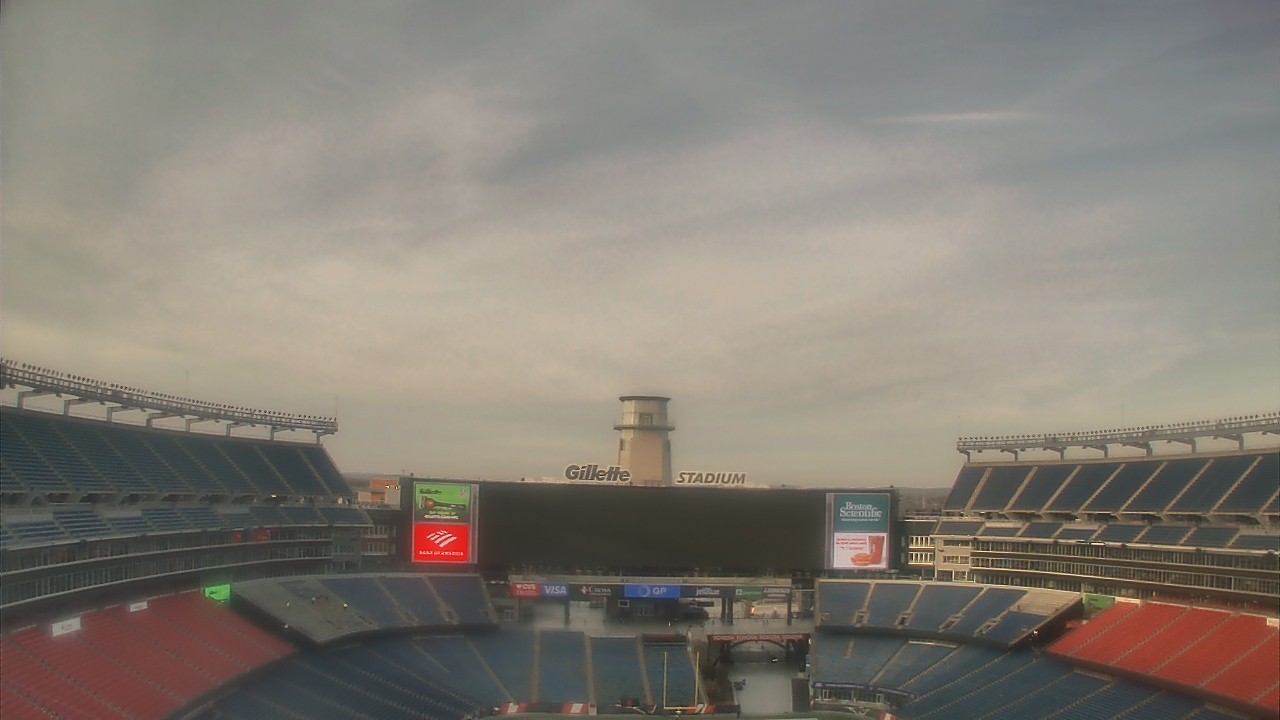 Thumbnail for current weather camera view from Gillette Stadium in Foxborough, Massachusetts