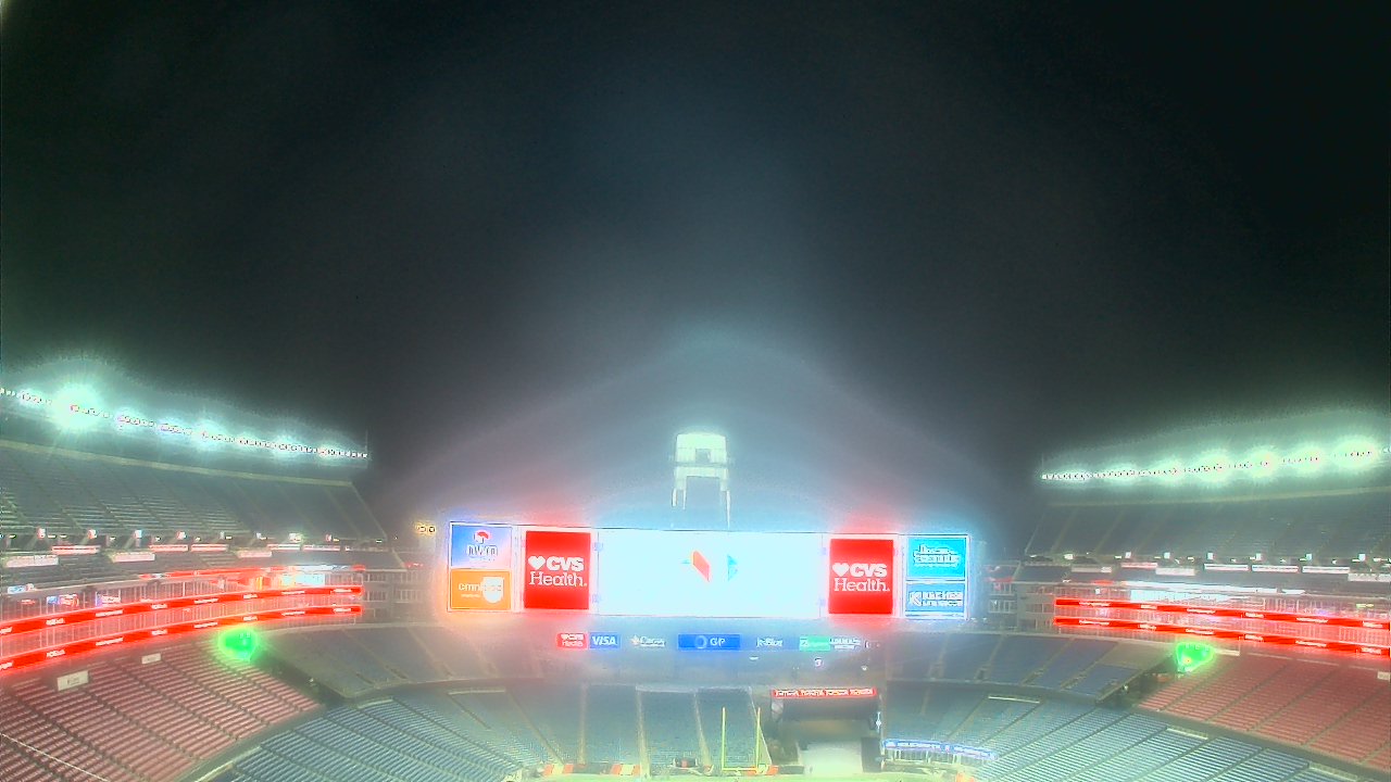 Thumbnail for current weather camera view from Gillette Stadium in Foxborough, Massachusetts