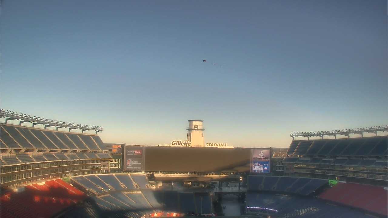 Thumbnail for current weather camera view from Gillette Stadium in Foxborough, Massachusetts
